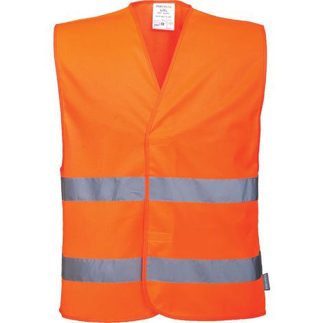 Weste mit Doppelstreifen in Farbe: Orange Größe 4x/5x - Portwest