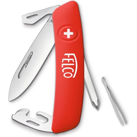 FELCO Couteau suisse n° 504 (9 fonctions, lame 75 mm, tournevis plat et cruciforme, pincette, ouvre-bouteille, ouvre-boîte, verrouillage de lame) (1/2)