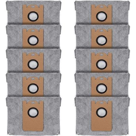Lot de 10 sacs pour aspirateur RoboVac L35 Hybrid LR30 Hybrid LR20 avec station de vidage automatique, en tissu à charbon actif-AquaForge (1/2)