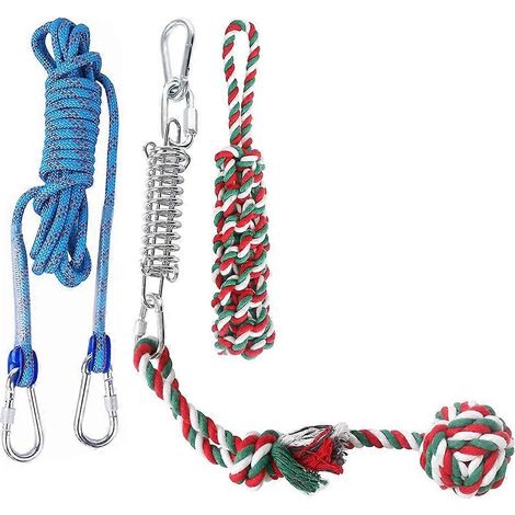 Jouet suspendu élastique pour chien d'extérieur, jouet de tir à la corde avec attache pour pitbulls de petite et grande taille, chiens de mâcheurs agressifs, pour faire de l'exercice (1/5)