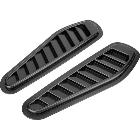 Cache décoratif noir universel pour les aérations latérales du capot de voiture (1/5)