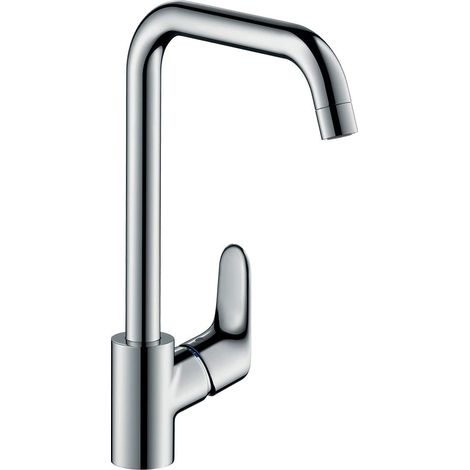 Hansgrohe Focus M41 – Mitigeur de Cuisine, 1 Jet, Robinet avec Bec Hauteur 260 mm, Robinet avec Bec Pivotant, Chromé, 31820000 (1/5)