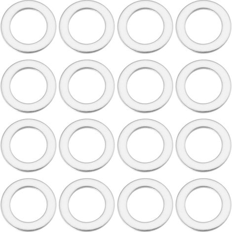 Lot de 30 rondelles plates en acier inoxydable 304 Rondelles de charnière de porte rondes Joint pour porte élévatrice Vis de porte équilibrée Boulons 10 x 16 x 1 mm Couleur argentée (1/5)