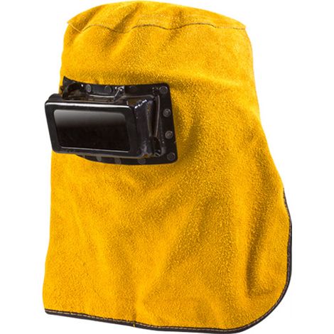 MINKUROW Casco Per Saldatura In Pelle, Maschera Per Saldatura Con Vetro Di Sicurezza (1/3)