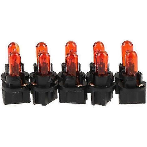 Lot de 10 ampoules LED T5/T6.5 W1,2W pour éclairage intérieur de voiture, indicateur de chauffage du tableau de bord - Bon état (1/5)
