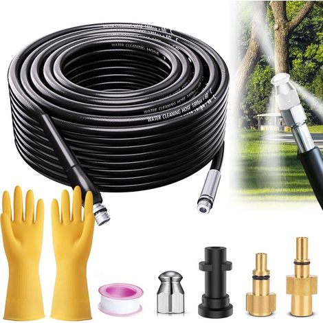 10m Déboucheur Canalisation Karcher/Lavor/Bosch Nettoyeur Haute Pression Furet Karcher K2 K3 K4 K5 K7 LS10,Tuyau de nettoyage de canalisations pour nettoyeur haute pression (1/5)