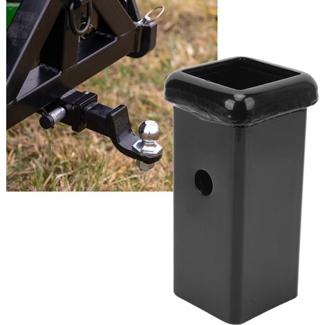 (Vidéo disponible) Attelage de remorque à base carrée soudée de 15 cm (6 po) compatible avec les tubes récepteurs de 5 x 5 cm (2 x 2 po) pour caravanes, camping-cars et camions de remorquage (1/5)
