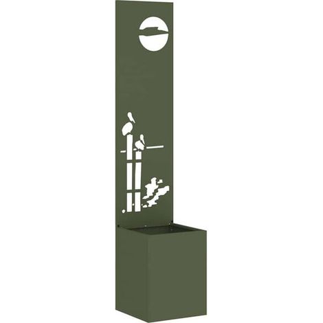 Paravent de jardin vert olive, 32 x 150 cm (1/5)