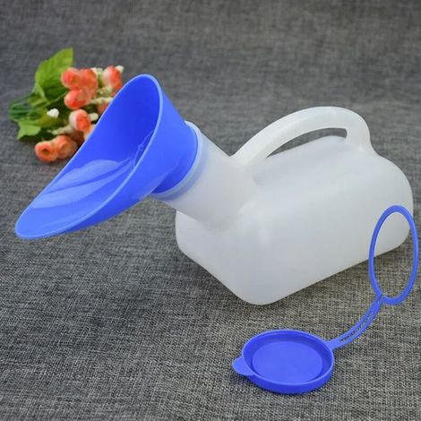 (Taille unique, blanc) Toilettes portables en plastique pour femme et homme, idéales pour les voyages en voiture, le camping, la randonnée et les longs trajets en extérieur.