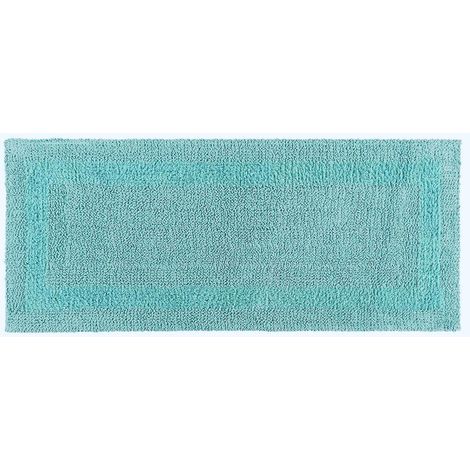 HOMESCAPES Luxury Reversible Bath Mat Runner - Aqua