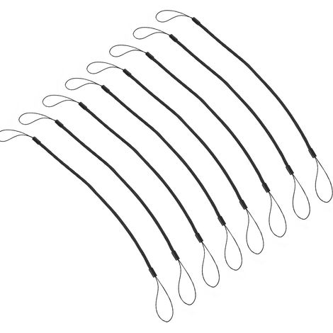 Cordons Anti-perte en Plastique Noir Lot de 8 pour Stylet à Écran Tactile Fixation sans Effort et Portable, pour Étudiants et Professionnels (1/5)