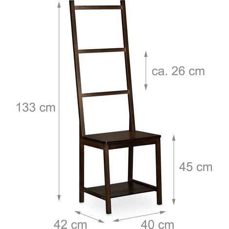 Porte-serviettes portant 133 cm bambou marron
