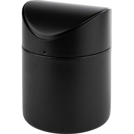 Récipient pour restes de table en inox, poubelle, noir, Ø 12 cm, H : 17 cm (1/5)