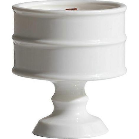 Bougeoir en céramique, 150 ml, haut, sur pied, pour décoration de table basse ou de table basse, idéal pour mariage, repas, église, fête ou toute autre occasion. (1/4)
