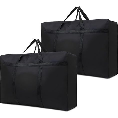 Dos bolsas de almacenamiento de gran capacidad (100 litros), aptas para ropa, ropa de cama y artículos de mudanza son impermeables y se pueden guardar debajo de la cama. (1/5)