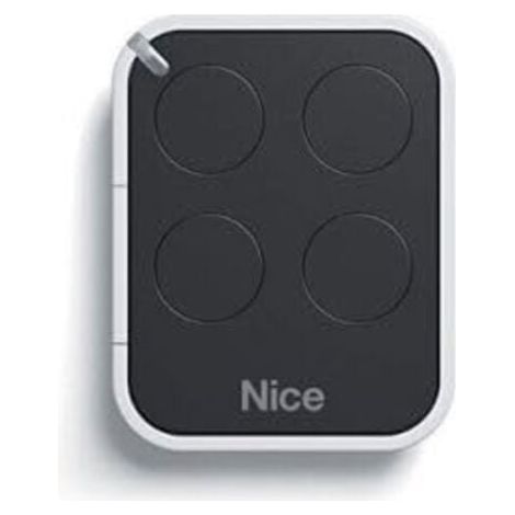 Transmisor de control remoto de 4 canales 433,92 MHz – Compatible con motores Nice – Diseño ergonómico para uso diario – Negro/Blanco