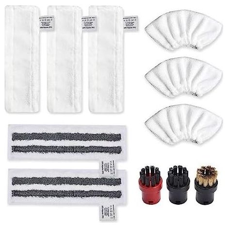 Accessoire pour Nettoyeur Vapeur Karcher Easyfix SC2 SC3 SC4 SC5 Bonnettes Microfibre Lingettes Serpillière Chiffons Brosses à Buse Ronde pour Nettoyeur Vapeur Pièces de Rechange (1/5)