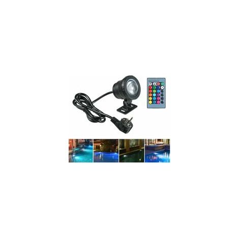Lumière de Piscine 10W avec Télécommande RGBW IP65 85-265V Spot LED Aquarium Lampe sous-Marine Eclairage Submersible Projecteur Lampe Extérieure pour Etangs Fontaines Lac du Parc