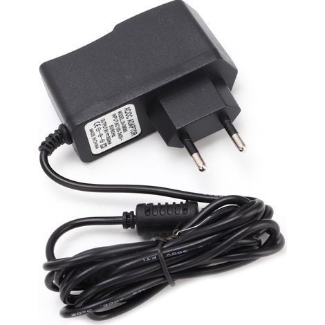 Adaptateur secteur 9V noir, alimentation 9V AC 100-240V, prise UE, câble 190cm, plastique polyvalent, pour pédales d'effets, chargeur universel compact. (1/5)