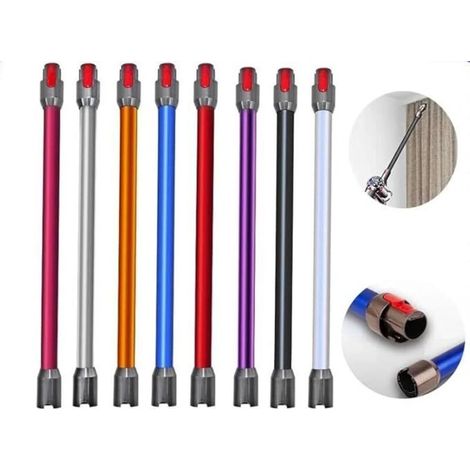 Compatible avec les aspirateurs balais sans fil Dyson V7, V8, V10, V11 et V15 : tube d'extension à dégagement rapide (tube métallique) (tiges noires). (1/3)