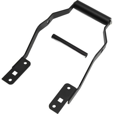 Support téléphone moto noir en fer givré robuste, adaptable F900XR 2020 2021, fixation solide pour guidon, étrier résistant, remplacement idéal. (1/5)