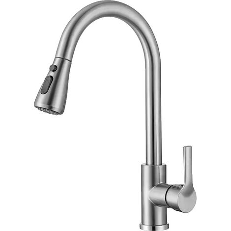 Grifo de cocina, caño extraíble, monomando, 04043nb, G1/2-b (1/2)