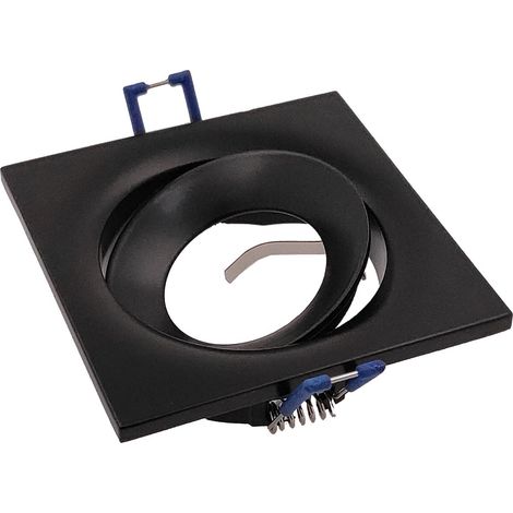 Spot de plafond orientable, noir, carré, GU10, ID-1013, Idealed (1/3)