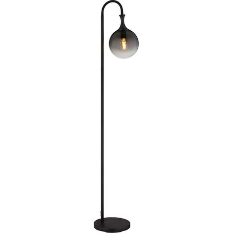 Stehlampe Stehleuchte Beistellleuchte Glas beweglich Wohnzimmerlampe rauch152 cm