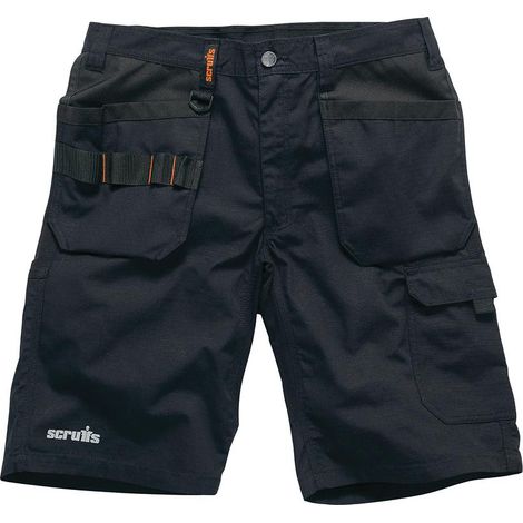 Scruffs - Short De Travail Noir Trade Flex Avec Poches-étuis - Taille 40 (1/6)