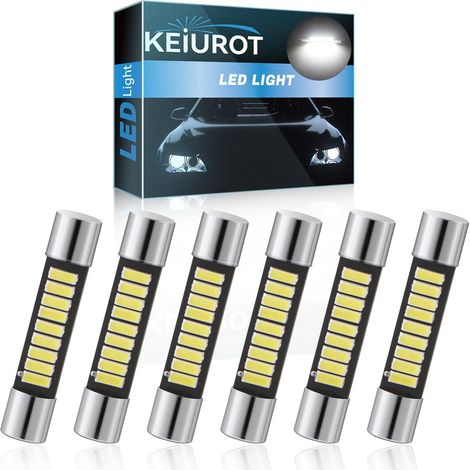 C5W LED Light Bulb 29 mm Courtesy Mirror Bulb 6614F 7065 6612F Car Ceiling Light Bulb White AC/DC12V (1/5)