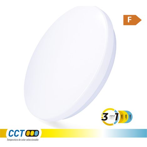 Aplique led circular de superficie 18w 3cct 1820 lm ø33 x 6,6 cm