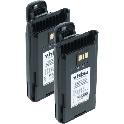 vhbw 2x Akku Ersatz für Yaesu / Vertex AAJ67X001 für Funkgerät, Walkie Talkie (1500 mAh, 7,4 V, Li-Ion)