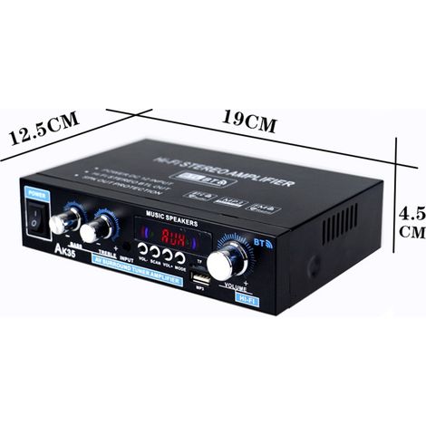 90W 110V-220V 85db bluetooth HiFi numérique Bluetooth FM lecture de carte à distance fonction USB puissance de sortie nominale pour voiture à domicile faible distorsion plus fort (prise UE) Fantablau (1/3)