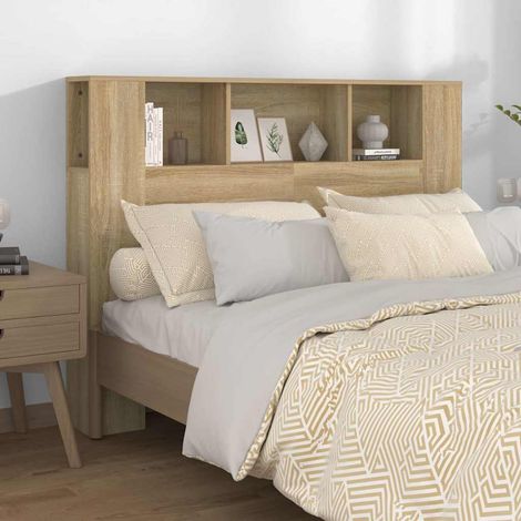 vidaXL Mueble cabecero color roble Sonoma 140x18,5x104,5 cm (1/5)