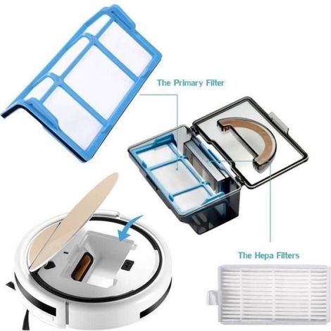 Kit d'accessoires - - ILIFE V3 V5 V5s Pro - Filtres et brosses - Noir, bleu, blanc - 20W