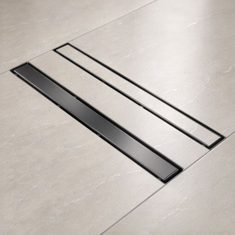 Mai & Mai Caniveau de Douche Drain de Douche Rectangulaire en Acier Inoxydable pour Salle de Bain Gris 80cm KE110 (1/5)