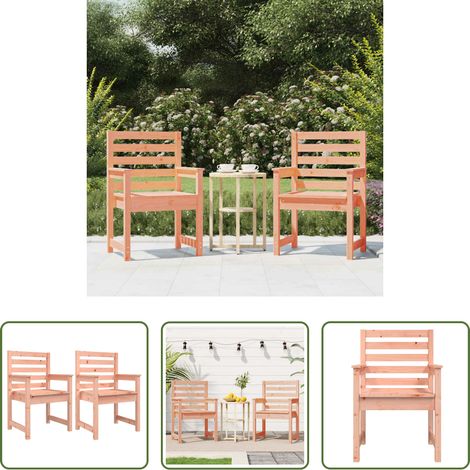 Holzstühle - Gartenstühle 2 Stk. 60x48x91 cm Massivholz Douglasie (1/5)