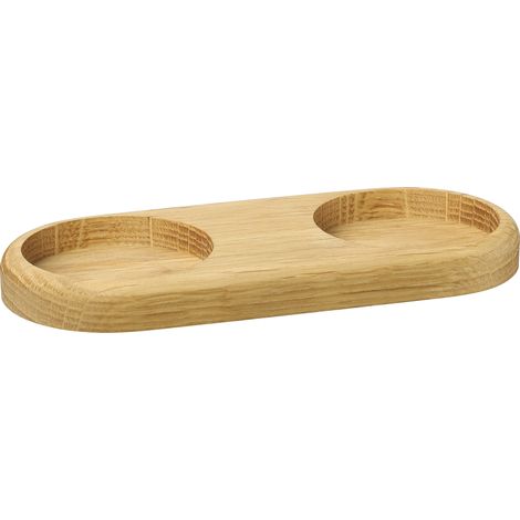 Mühlenständer, Eichenholz, 17 x 8 cm, für 2 Mühlen bis 6 cm Durchmesser / Zassenhaus (1/2)