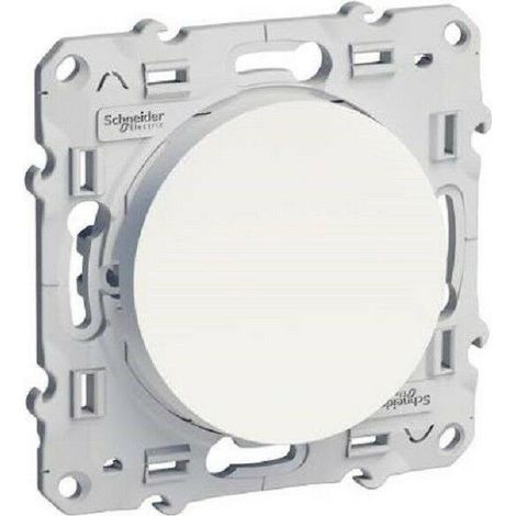 Lot de 5 Boutons poussoir 10A Odace blanc Schneider S520206 (1/5)