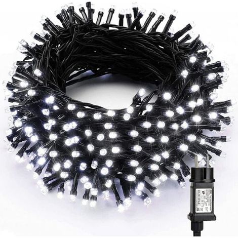 Guirlande Lumineuse Solaire 11m - 350 Led Blanc - 8 Modes Éclairage - Ip44 Étanche - Pour Jardin Et Intérieur (1/5)