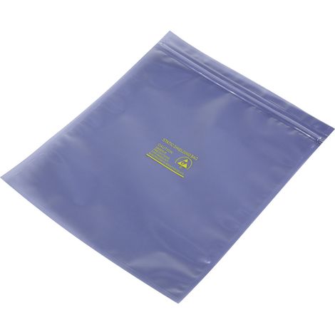 ESD-Abschirmbeutel mit Druckverschluss   (L x B) 250 mm x 200 mm Materialstärke (Details) 80 µm