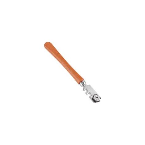Professioneller Glasschneider, 6 Hartmetall-Trennscheiben, Glasschneidwerkzeug mit Holzgriff, 4–10 mm Universal-Glasschneidset zum Schneiden von Glasfliesen, Mosaiken und Spiegeln – Crezuo