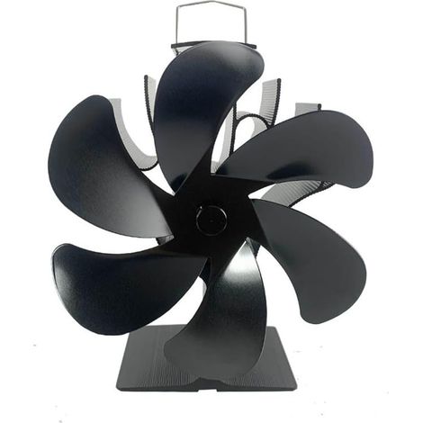 Ventilateur de poêle à bois à 6 pales, conçu pour chauffer plus rapidement les pièces à vivre.