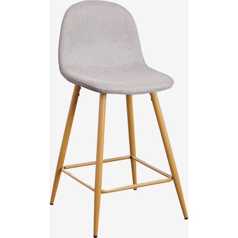 Taburete alto Glamm SKLUM Gris Hormigón Madera Natural ↑65 cm (1/5)