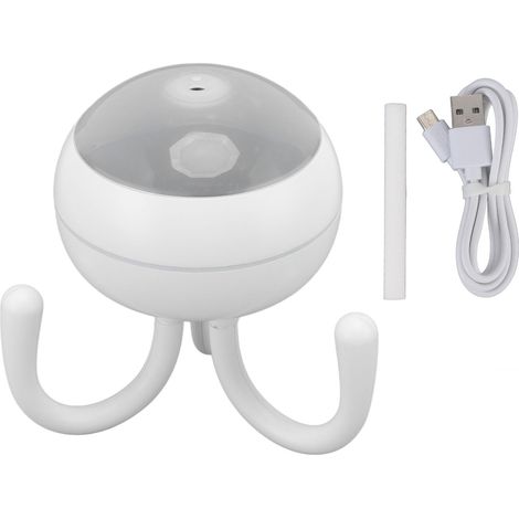 Mini humidificateur USB 200 ml, design pieuvre, 2 modes, silencieux, compact, veilleuse, minuterie, humidificateur USB (1/5)