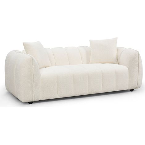 Gerades Stoffsofa im Bubble-Stil "Balzac" – 3-Sitzer – Cremefarben (1/5)