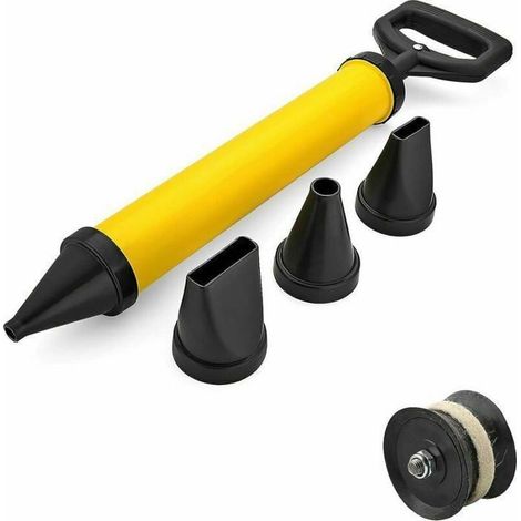 Pistolet à coulis de ciment – Pompe à mortier manuelle avec 4 buses – Pour joints, ragréage, chaux et enduit (1/4)