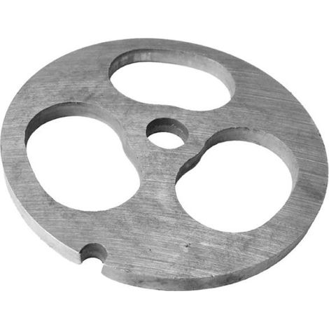 ELMA placa maquina picar 32- 3 ojos inox , Placa para máquina de picar del Nº32 23/33/1 Con 3 agujeros - Acero inoxidable Diametro: 10 cm. (1/2)