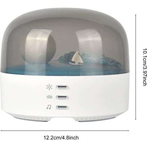 Lampada notturna a forma di paesaggio lunare, altoparlante Bluetooth wireless, lampada d'atmosfera a LED dimmerabile, molteplici modalità di illuminazione, ricaricabile, lampada decorativa per camera  (1/5)