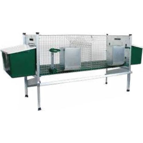 Conigliera Dura 200112 Ropet due scomparti fattrici 127/188x51x42/80cm (1/2)